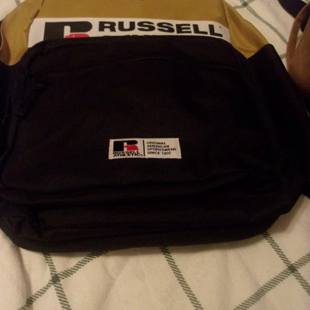 NEW NWT Russell Athletic Zippered Backpack Back Pack Gold and Black
